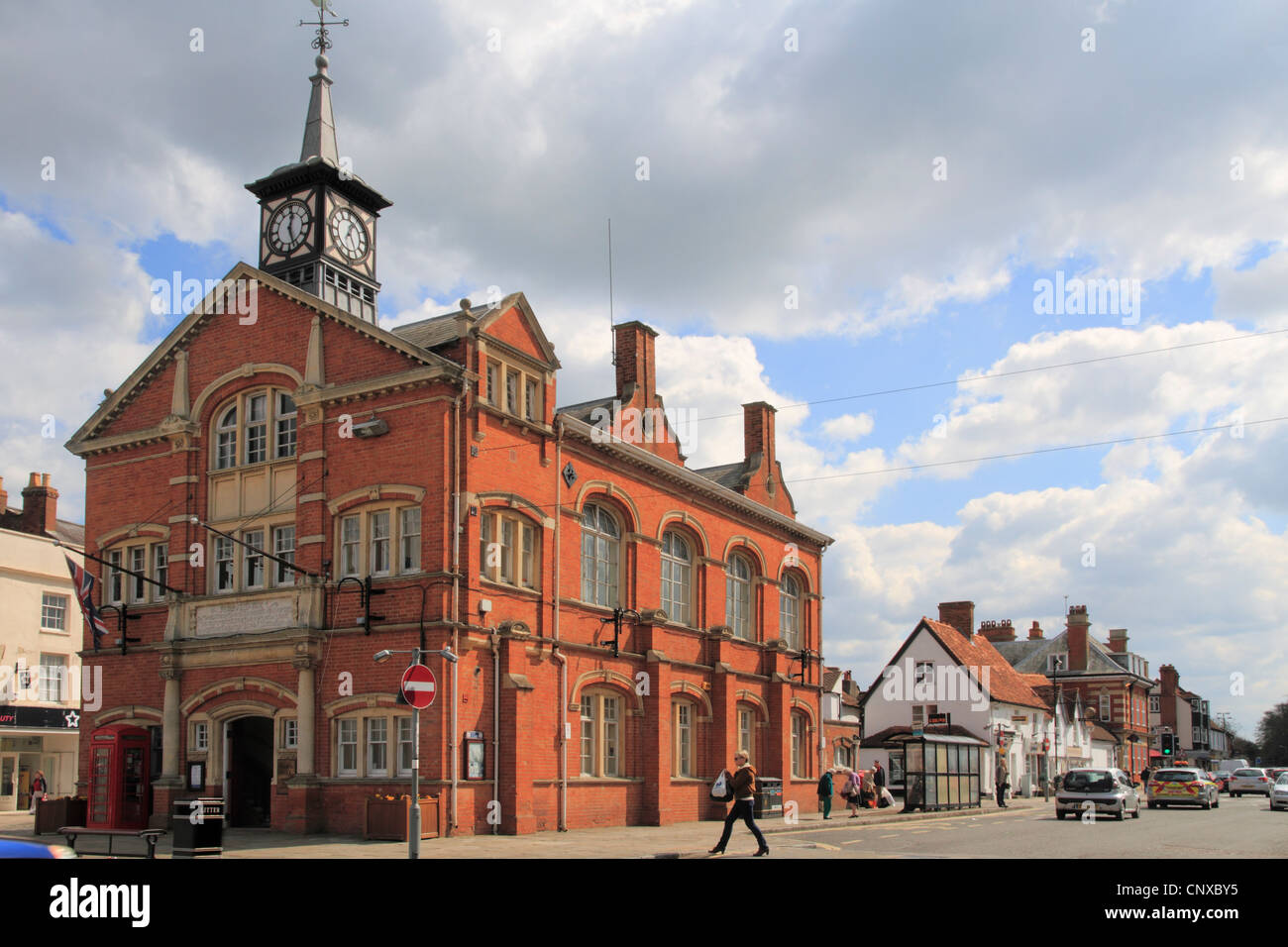 England Oxfordshire Thame High street Town hall Stock Photo - Alamy