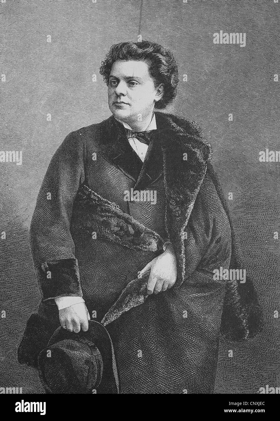 August Wilhelmj, 1845 1908, a German violinist, historical engraving, 1883 Stock Photo Alamy
