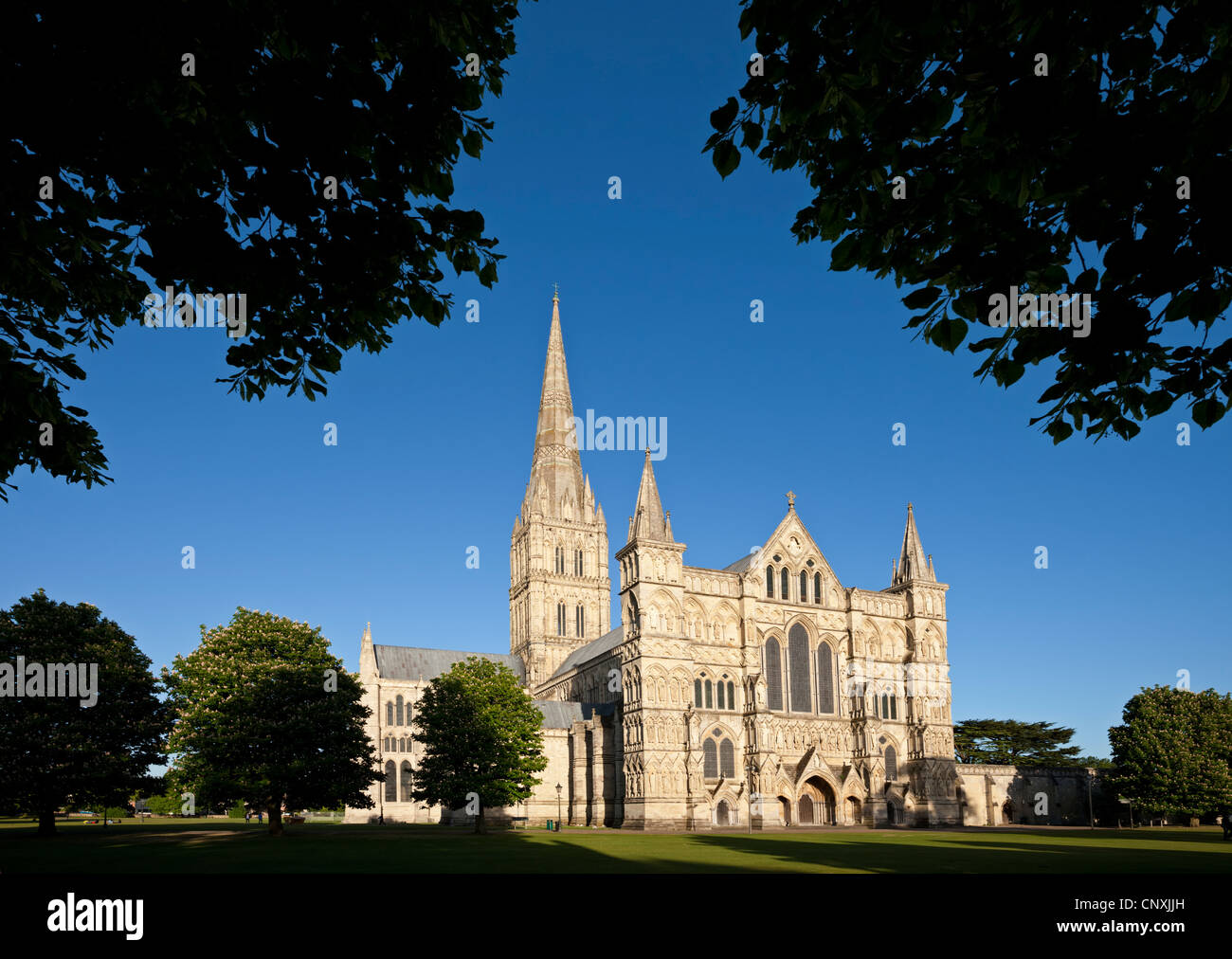 Salisbury Cathedral, Salisbury, Wiltshire, England. Spring (May) 2011. Stock Photo