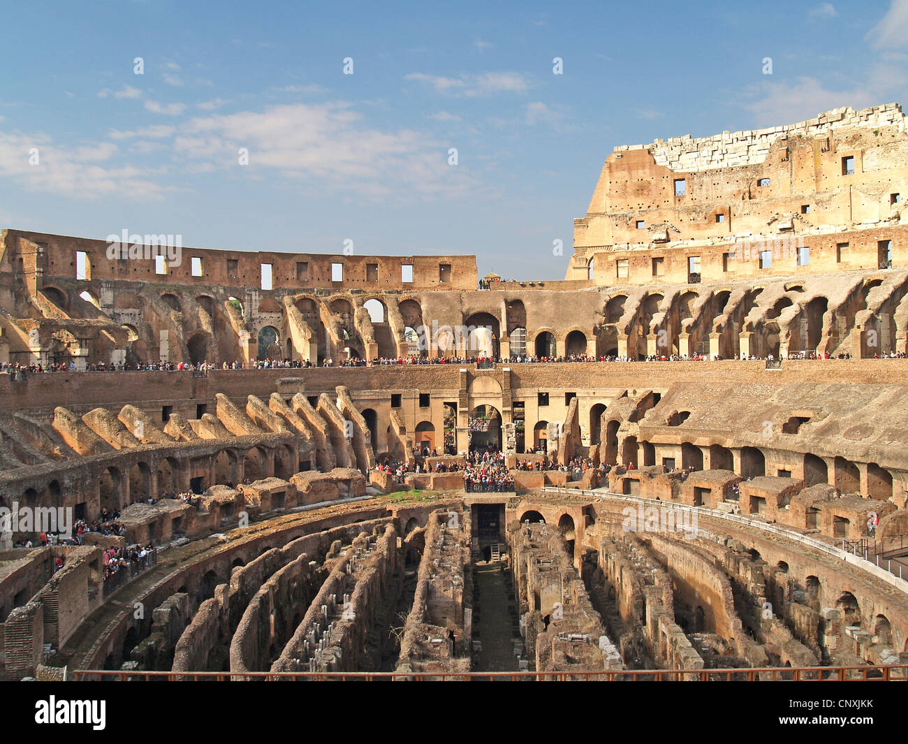 Interior of Coliseum,Rome Stock Photo