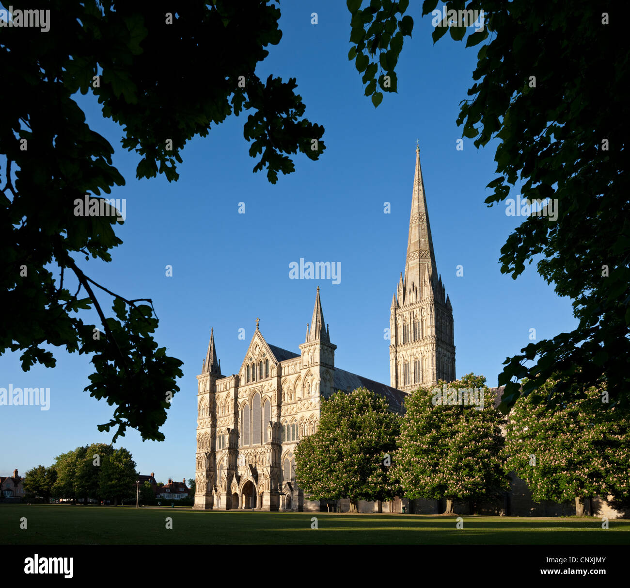 Salisbury Cathedral, Salisbury, Wiltshire, England. Spring (May) 2011. Stock Photo