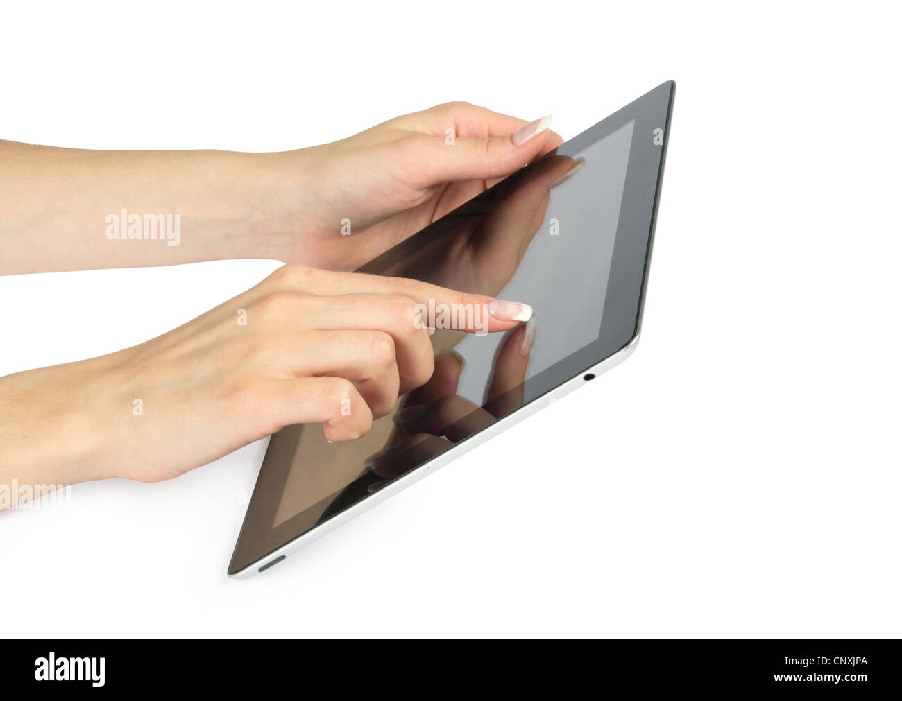 tablet computer in a hands Stock Photo - Alamy