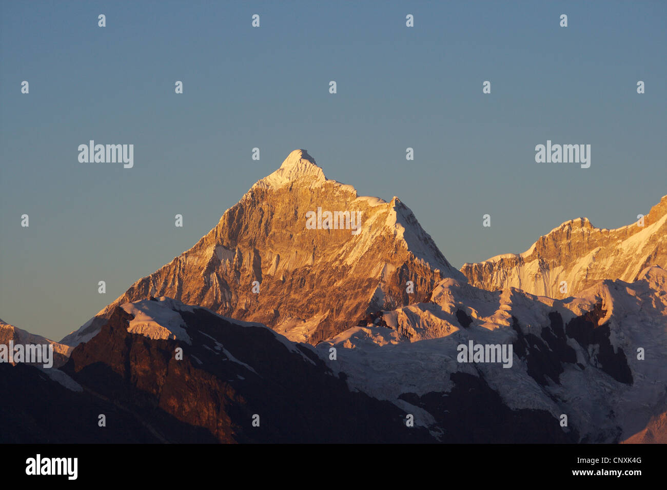 peak of Chopicalqui, Peru, Andes, Cordillera Blanca Stock Photo