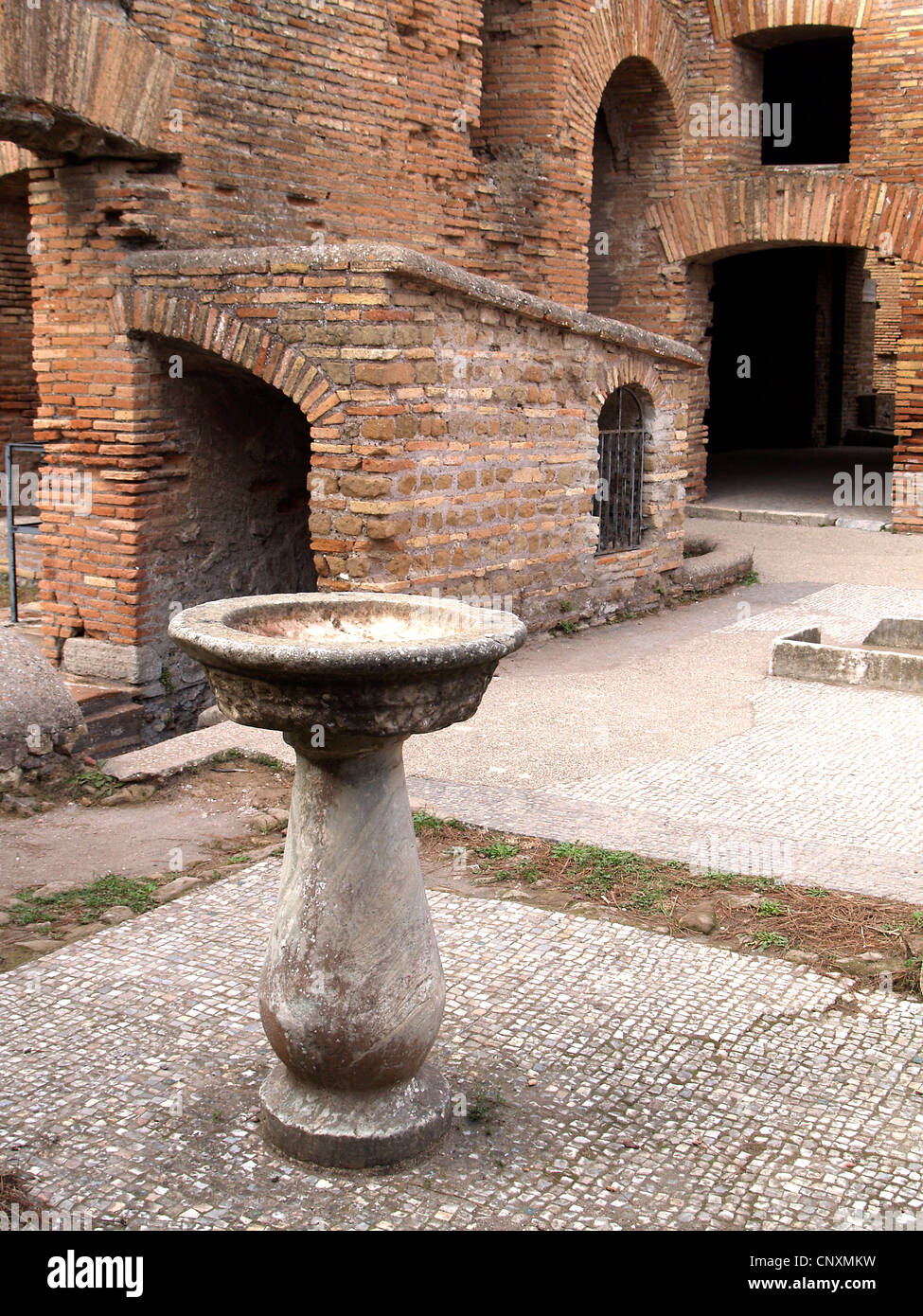 Roman ruins in Ostia Antica,Rome Stock Photo