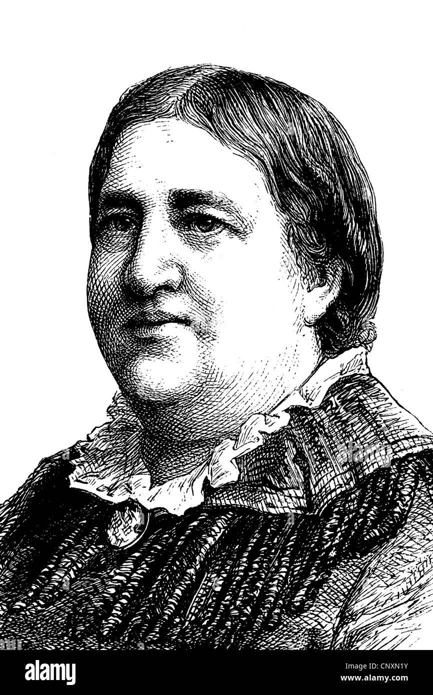 Friederike Wilhelmine Auguste Schmidt, 1833 - 1902, a German teacher and writer, co-founder of the General German Women's Associ Stock Photo
