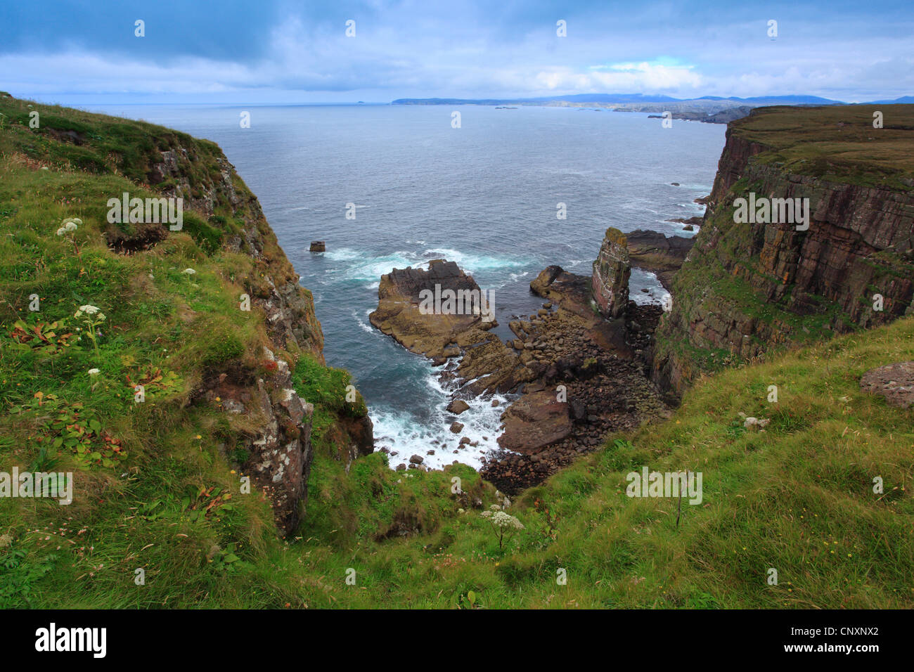 rocky coast of Coigach, United Kingdom, Scotland Stock Photo