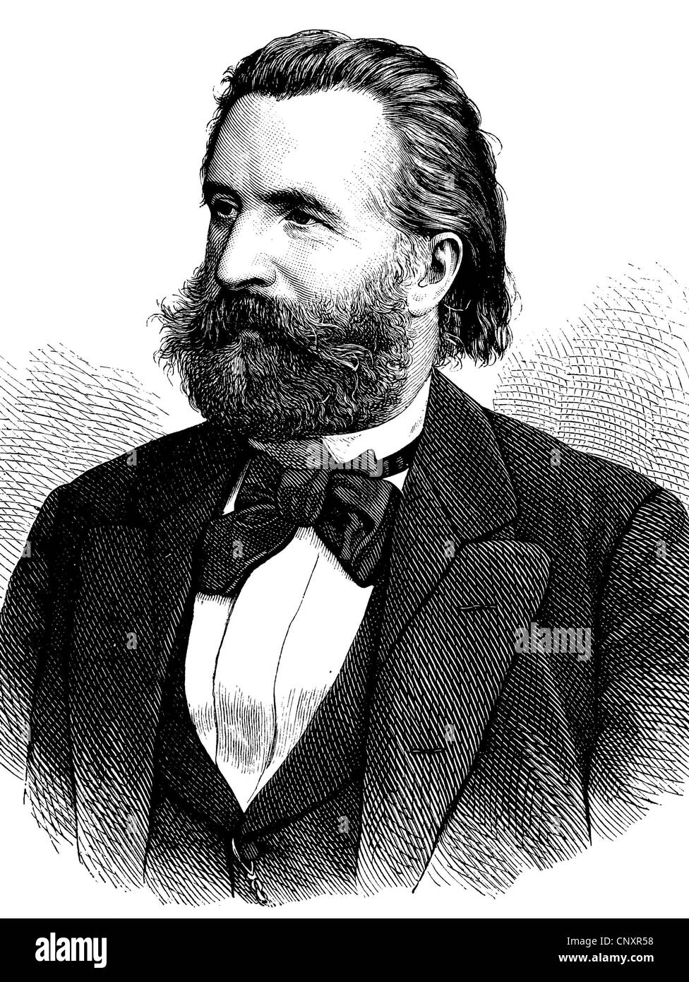 Ernst Gustav Benjamin von Bergmann, 1836 - 1907, a surgeon and professor of medicine at the University of Tartu, the University Stock Photo