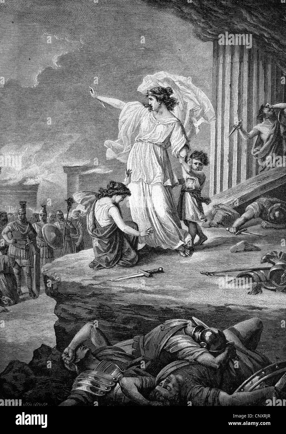 The last Carthaginian, historical engraving, about 1888 Stock Photo
