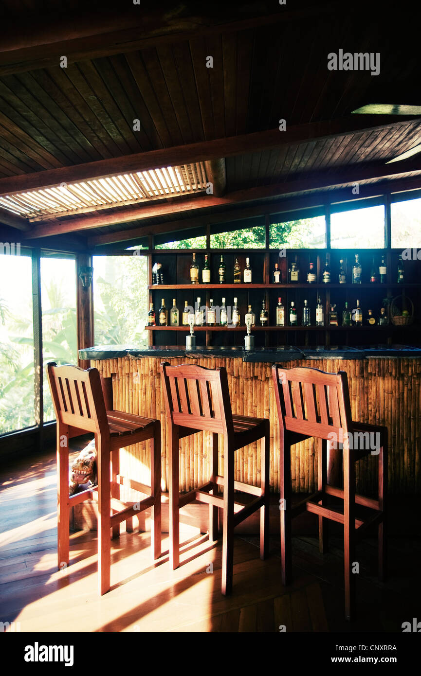 Bar At Blancaneaux Lodge Featuring The Ceiling Fan From