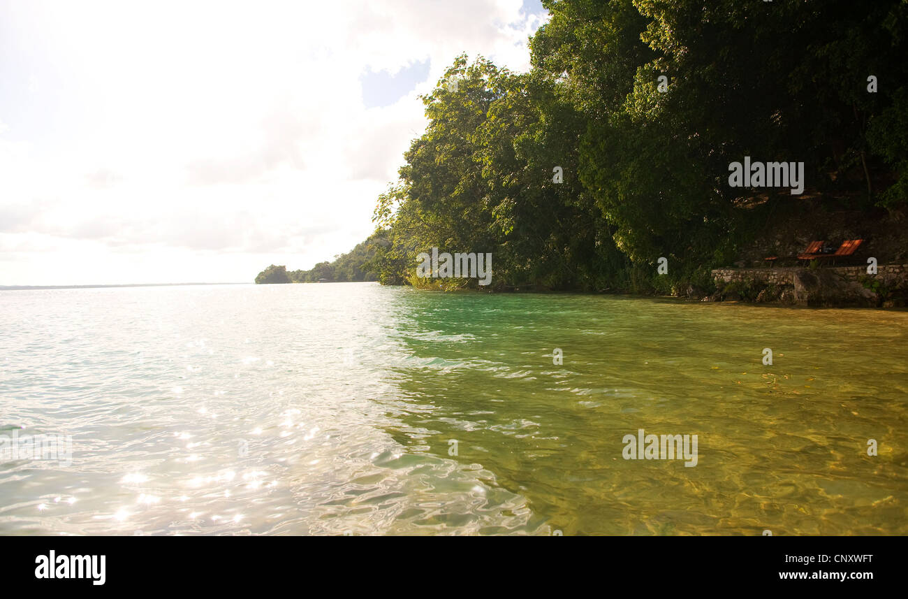 Lake Peten Itza at La Lancha Resort Stock Photo - Alamy