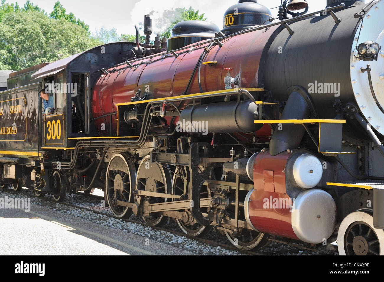 Engine 300, Texas State Railroad, Palestine, TX 120421 30327 Stock Photo