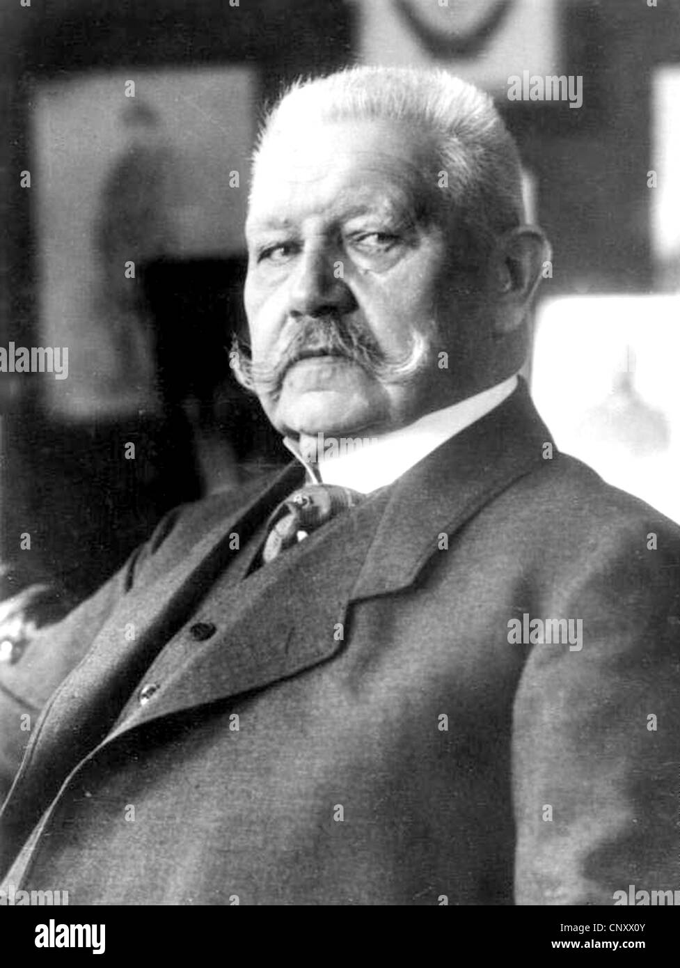 PAUL von HINDENBURG (1847-1934) German general in WWI and President of Germany 1925-34 Stock Photo