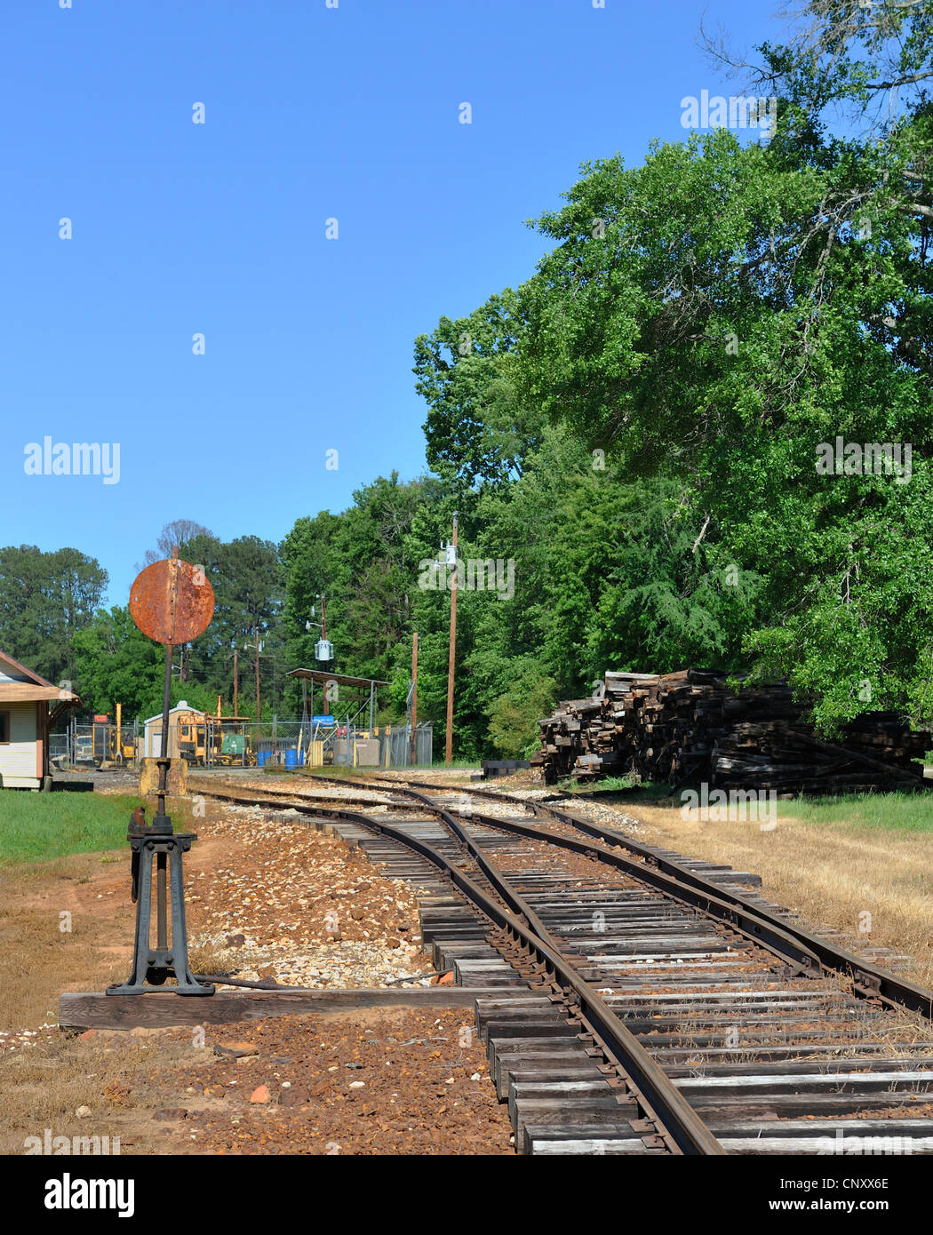 Route of the Texas State Railroad, Maydelle, TX 120421 30369 Stock Photo