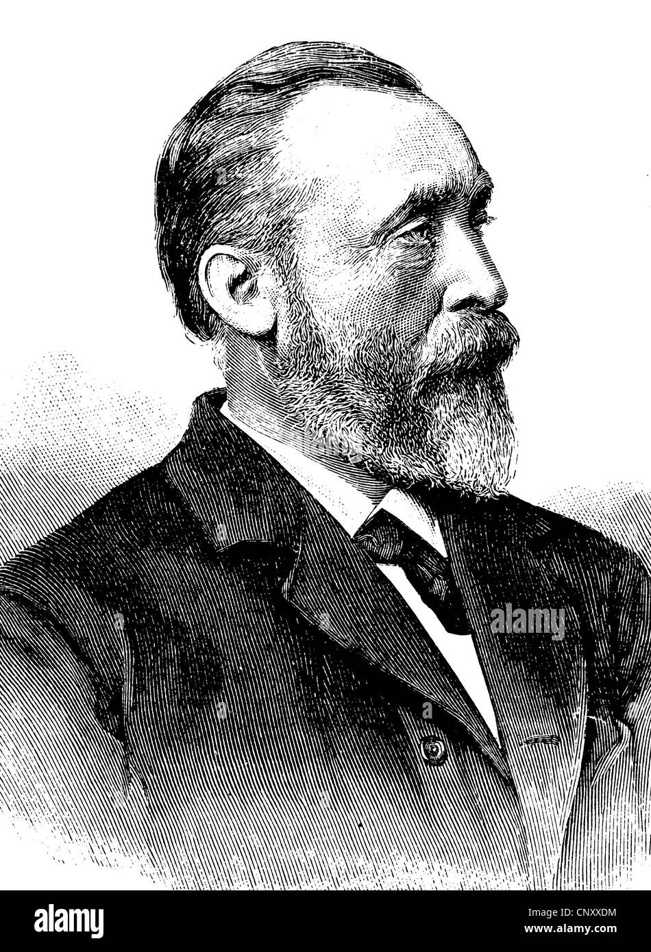 Ernst Heinrich Wilhelm Stephan, von Stephan since 1885, 1831 - 1897, historic wood engraving, about 1897 Stock Photo
