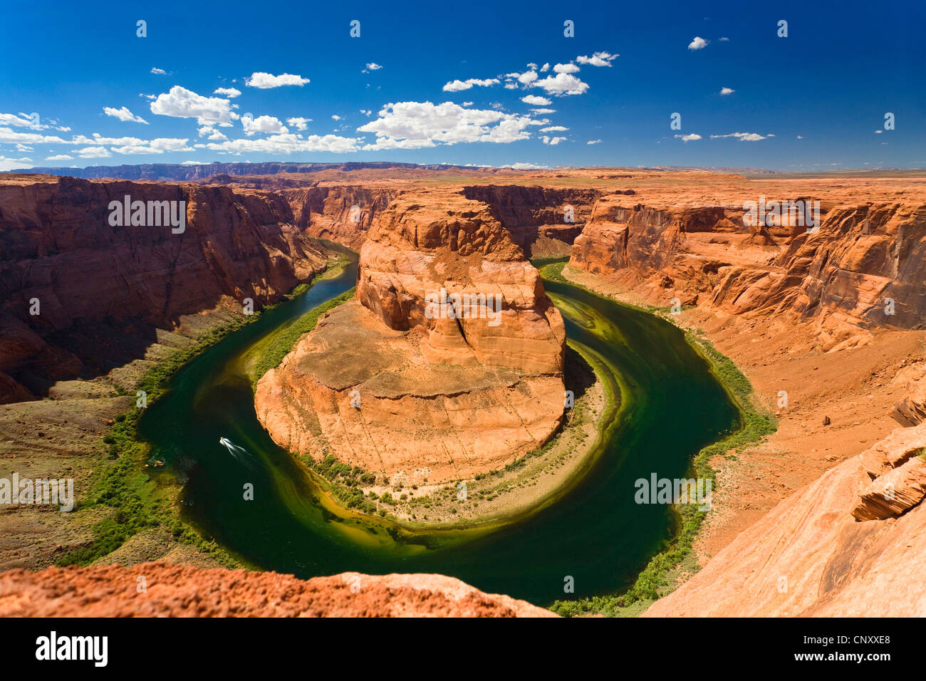Horseshoe Bend, river bends of Colorado River, USA, Arizona, Colorado River Stock Photo