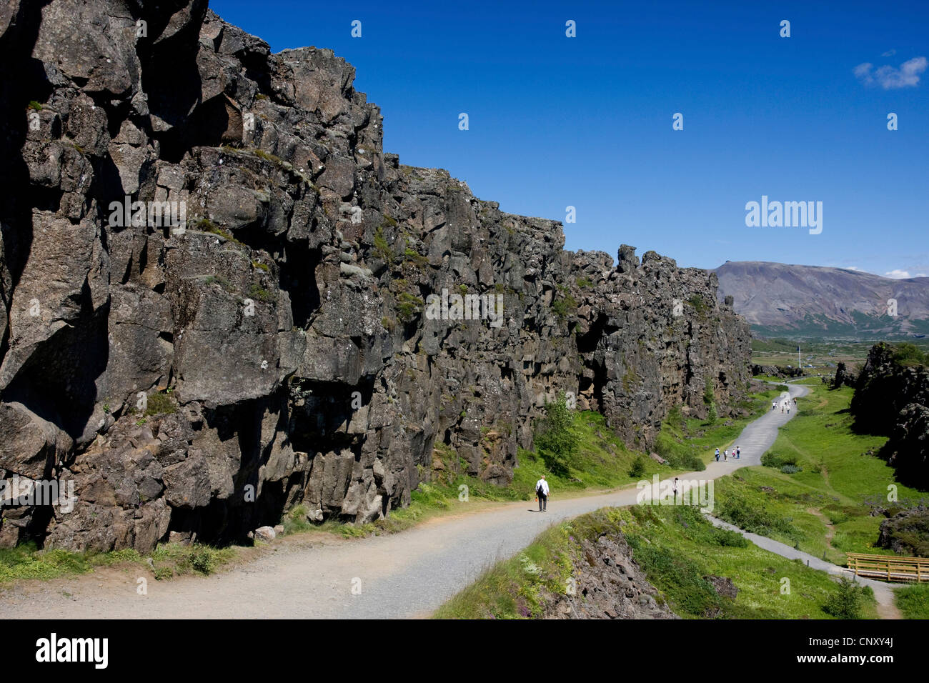 Almannagja valley, Iceland, Pingvellir National Park Stock Photo - Alamy
