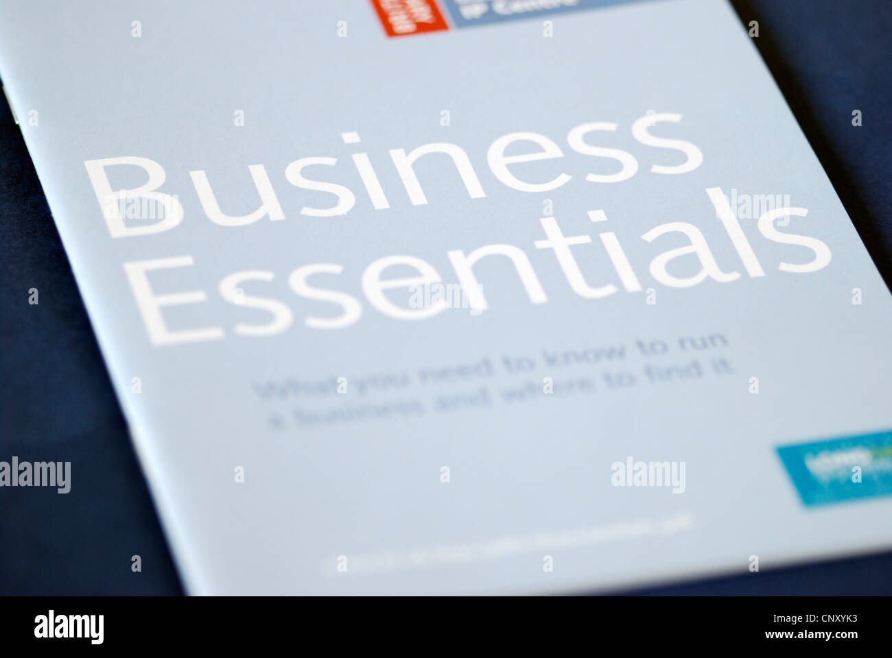 Leaflet containing essential information about setting up a business Stock Photo