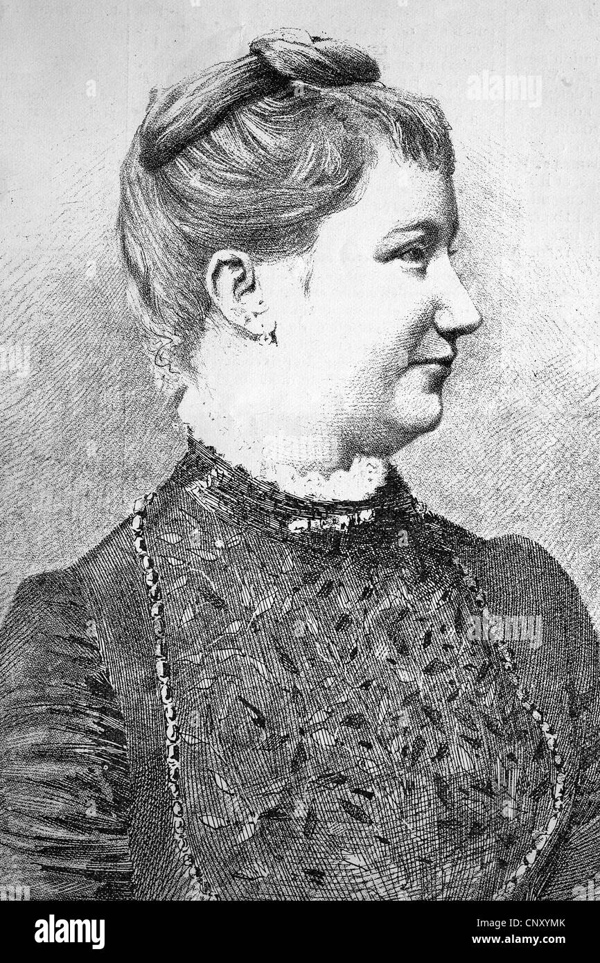 Princess Auguste Viktoria, or Victoria, Friederike Luise Feodora Jenny of Schleswig-Holstein-Sonderburg-Augustenburg VA, 1858 - Stock Photo