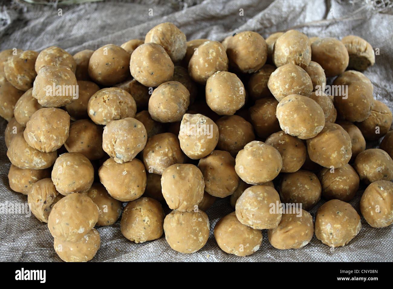 Jaggery balls South India Stock Photo