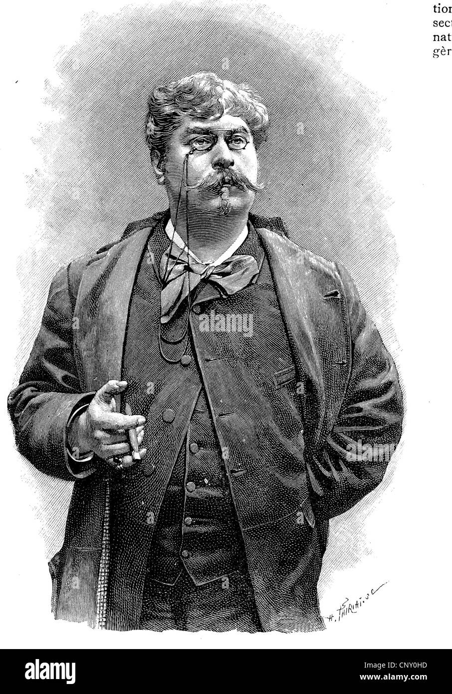 Camille Lemonnier, 1844-1913, Belgian writer Stock Photo