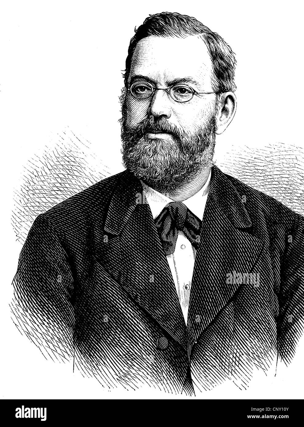 Hermann Schulze-Delitzsch, born Franz Hermann Schulze, 1808 - 1883, organizer of the first German credit unions and German polit Stock Photo