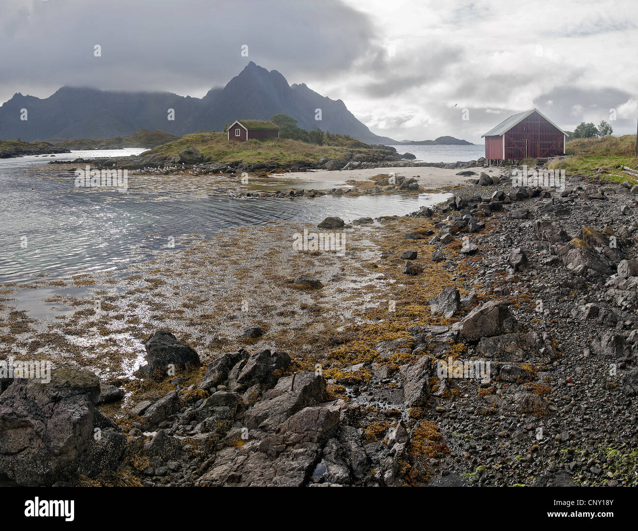 settlement Tinden on Tinds�ya, on of the four islands of the Vester�len, Norway, Vester�len, Tinden Stock Photo