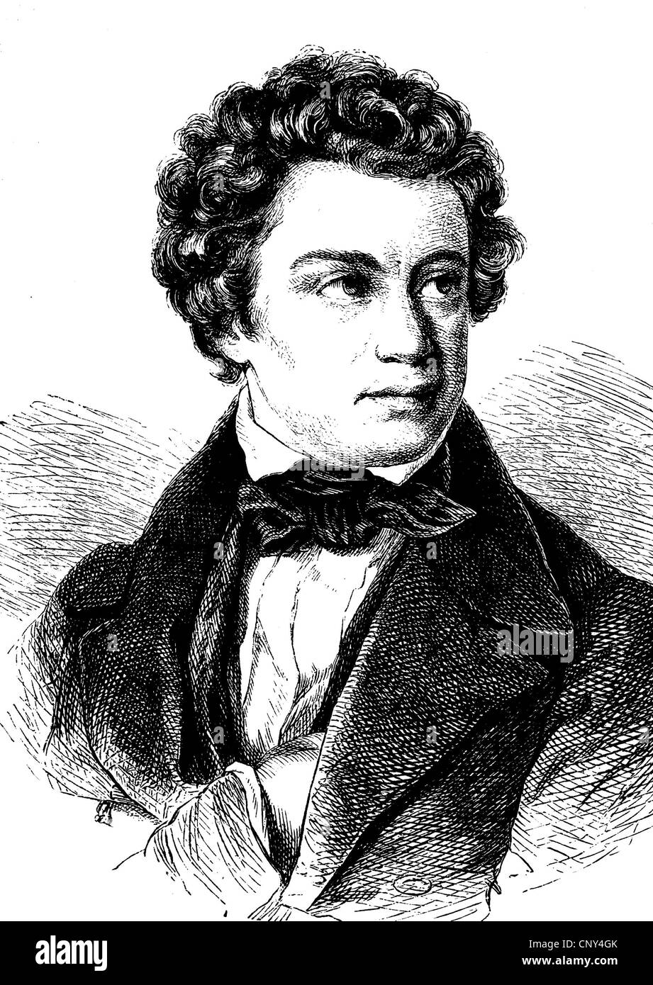 Julius Mosen, Julius actually Moses (1803-1867) was a German poet and writer, who is now known primarily as a poet of the Andrea Stock Photo