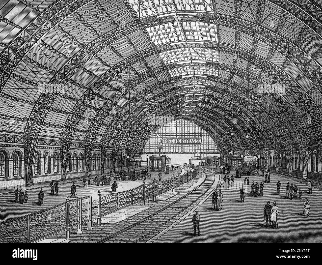 Hall of the station Friedrichstrasse in Berlin Stock Photo