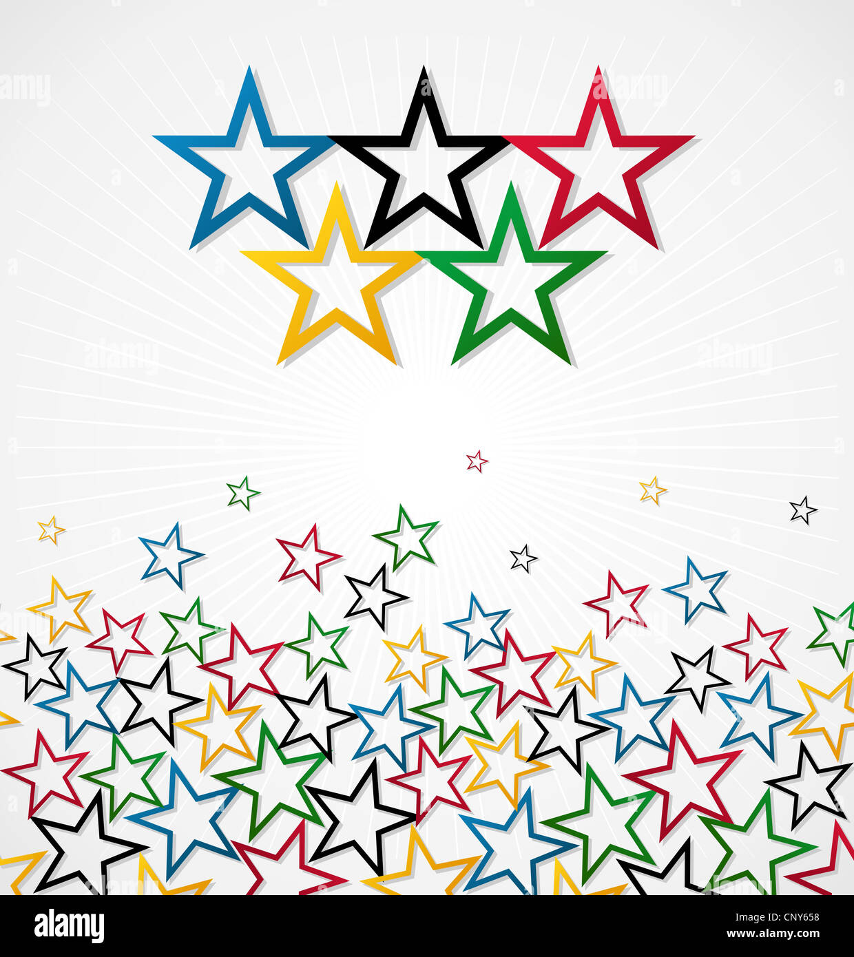 London Olympics games stars background. Vector file layered for easy manipulation and customisation. Stock Photo