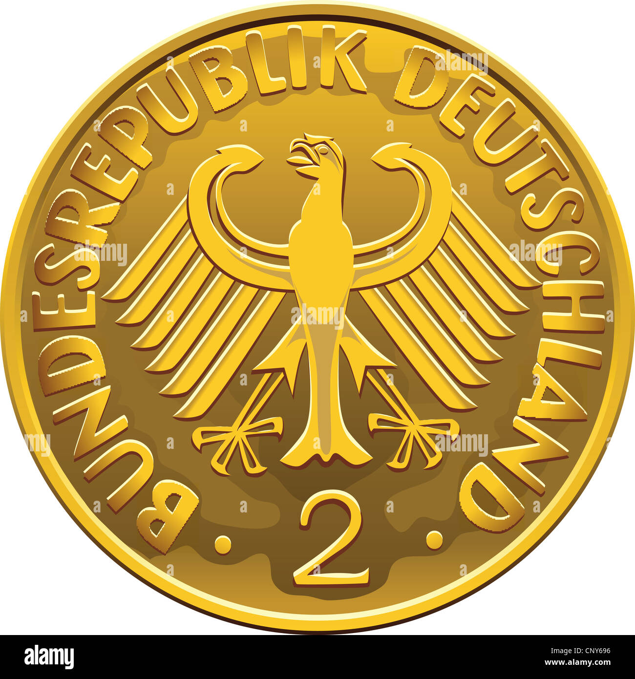 pix Heraldic Eagle Coin https www alamy com stock photo germany money gold coin two marks with heraldic eagle isolated on 47926178 html