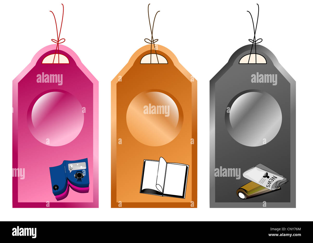Abstract recycle tags Stock Photo