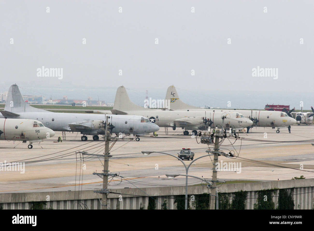 American military Kadena airbase, Okinawa, Japan Stock Photo
