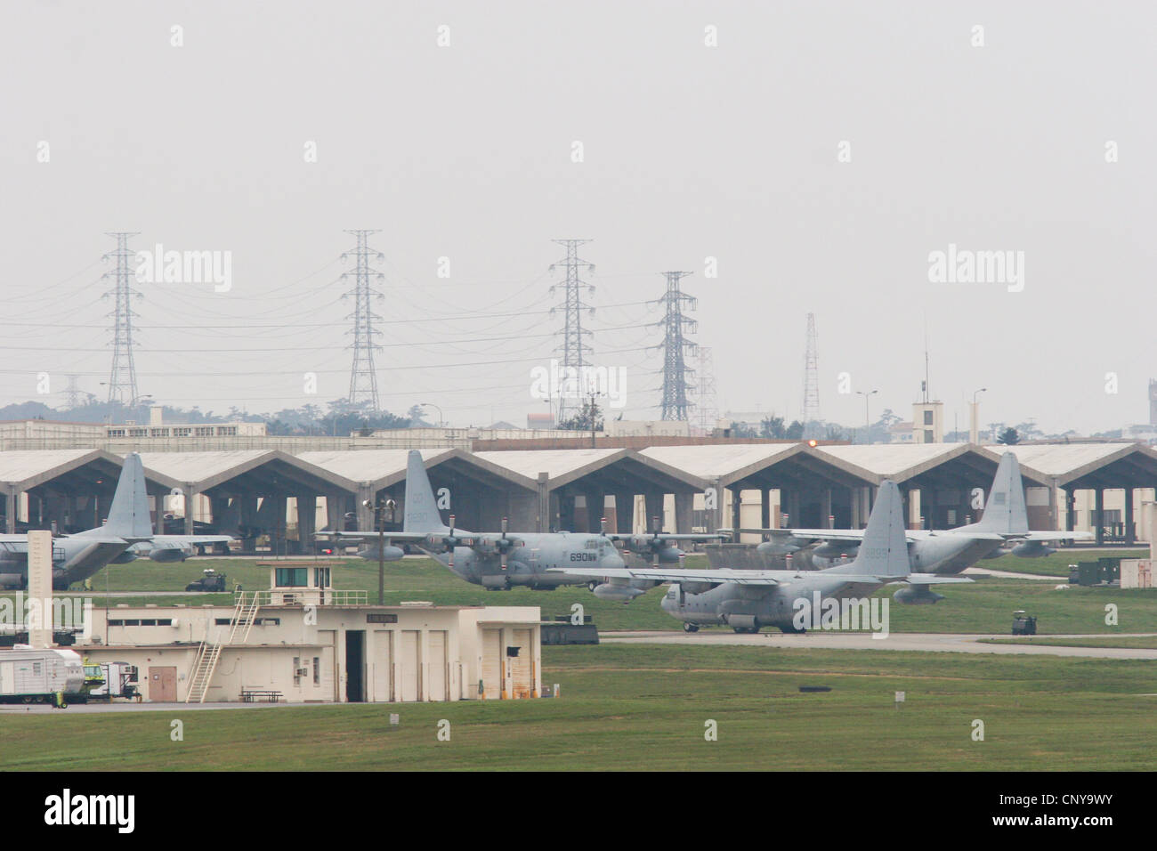 American military Kadena airbase, Okinawa, Japan Stock Photo