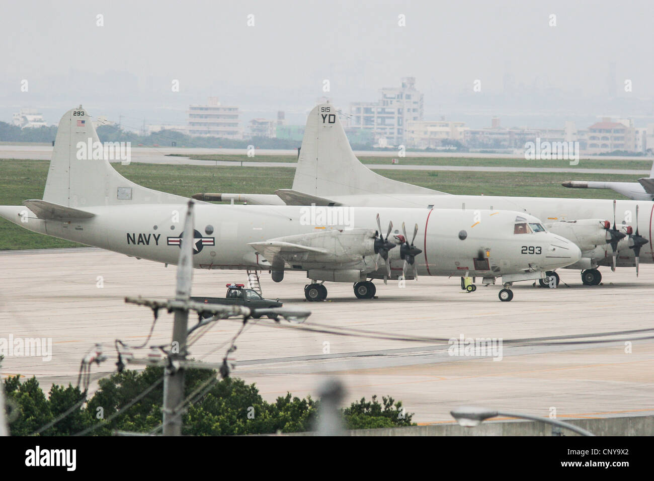 American military Kadena airbase, Okinawa, Japan. Stock Photo