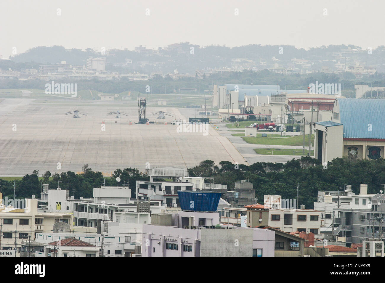 Futenma, Marine Corps Army Services base, Okinawa Island, Japan Stock