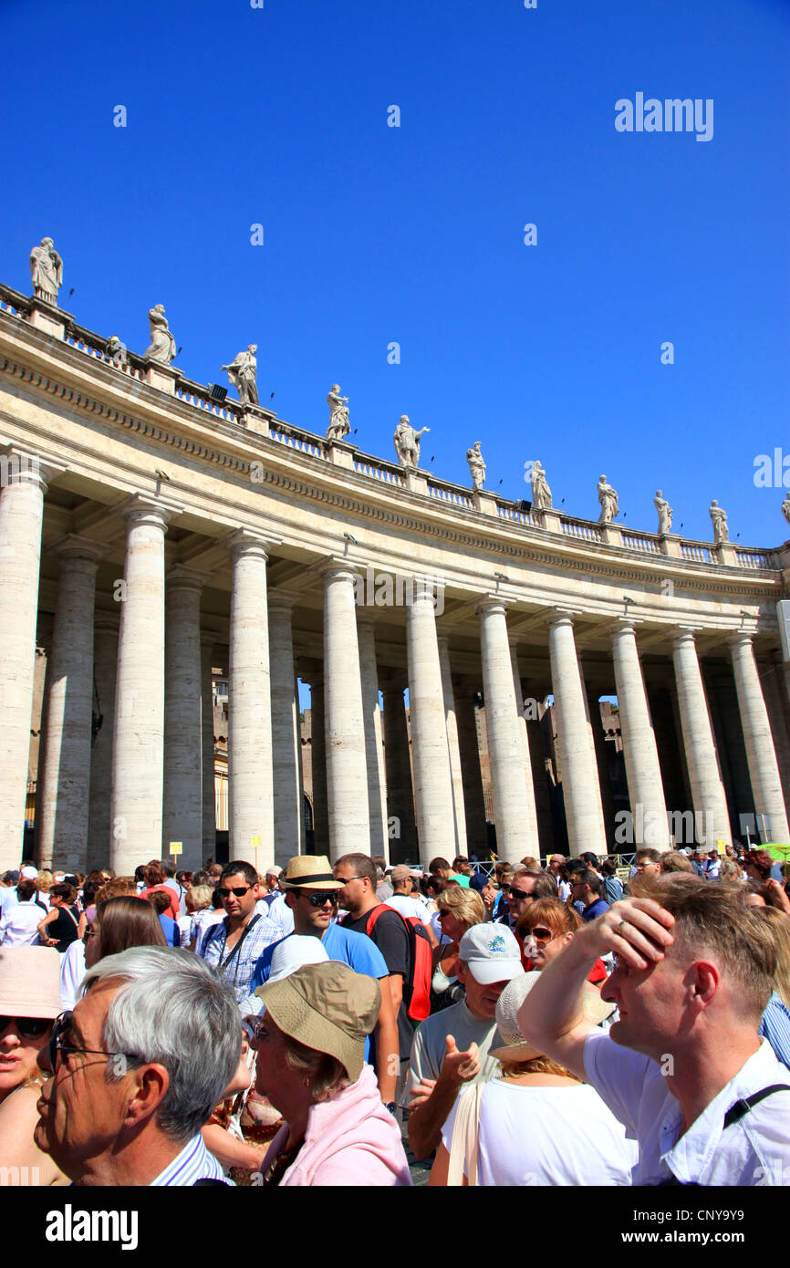 Bernini's Colonnade in St. Peter Square Stock Photo