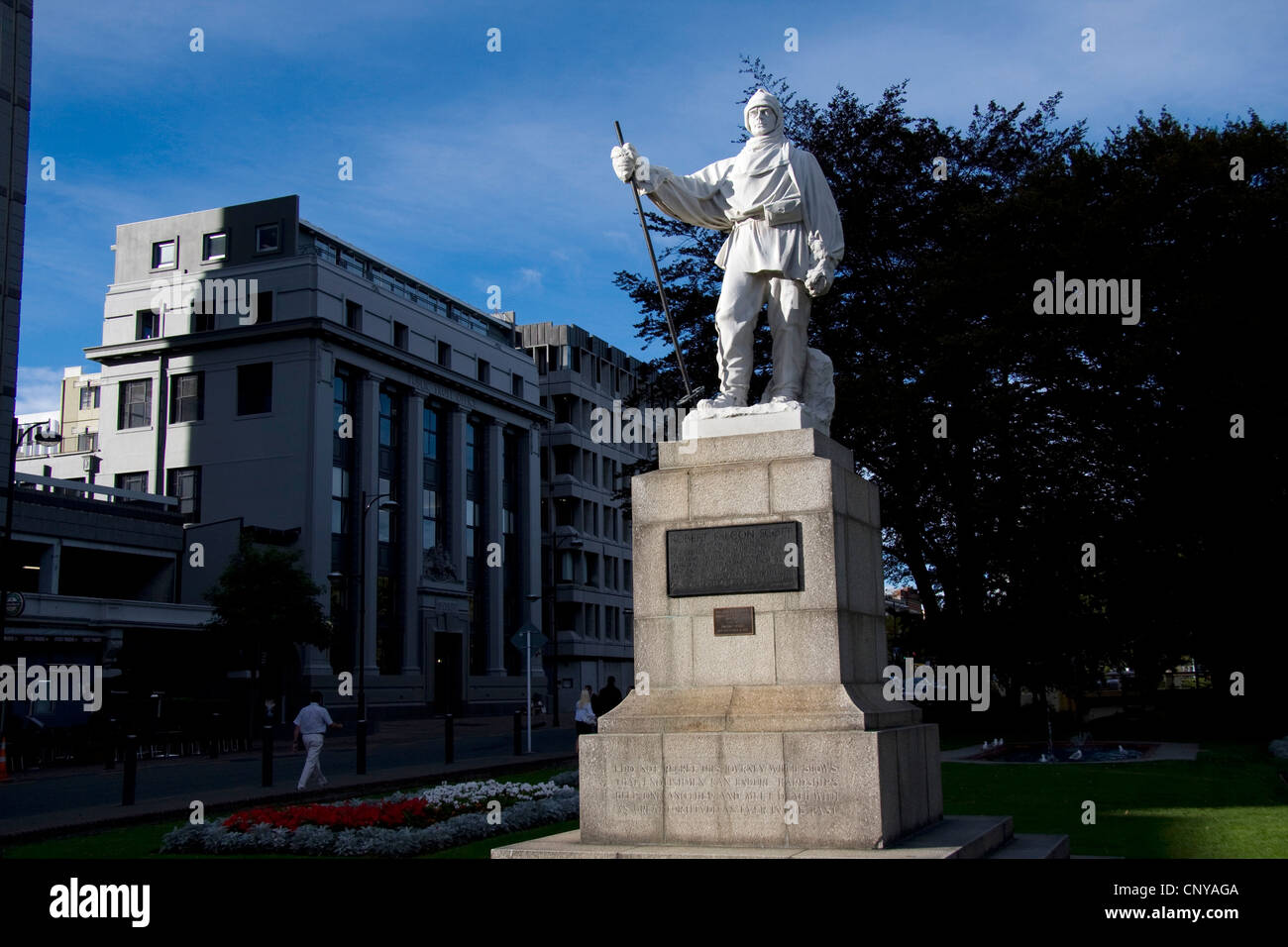 Statue of Captain Scott, Robert Falcon Scott in central Christchurch