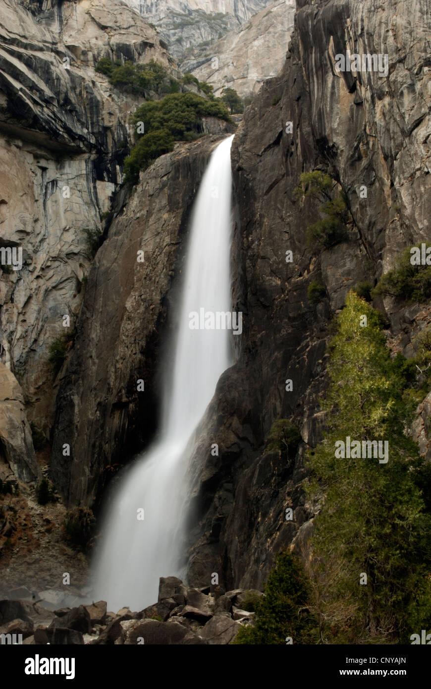 Lower Yosemite Falls, Yosemite Valley, Yosemite National Park, Stock Photo