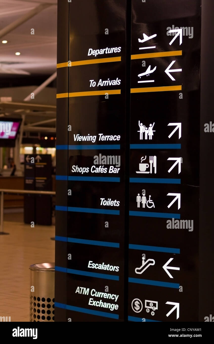 Airport Terminal Sign directions Stock Photo Alamy