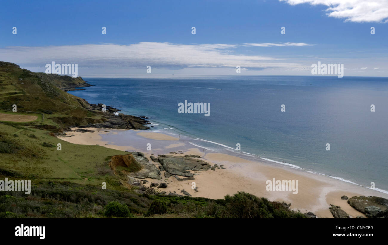 A beach in the South Hams district of Devon. Stock Photo