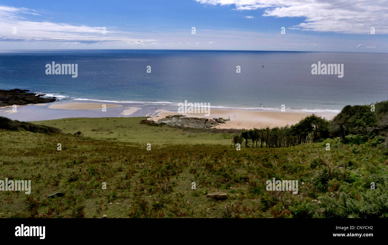 A beach in the South Hams district of Devon. Stock Photo