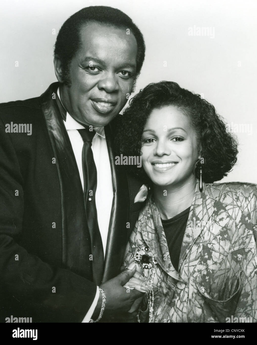 LOU RAWLS (1933-2006) US singer with Rebbie Jackson about 1995 Stock Photo