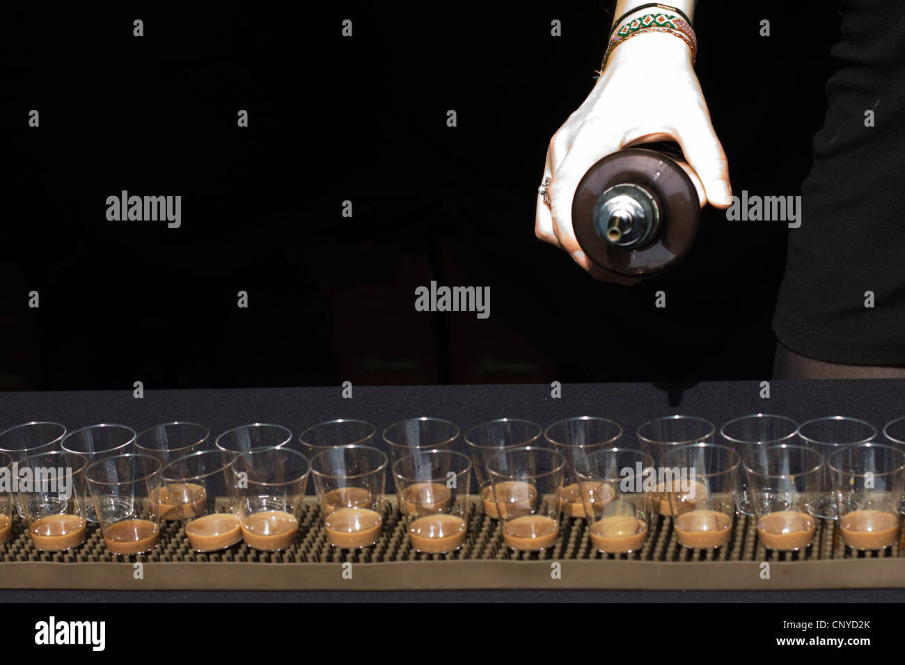 Thornton's Chocolate Liquor being offered free for a taster at the