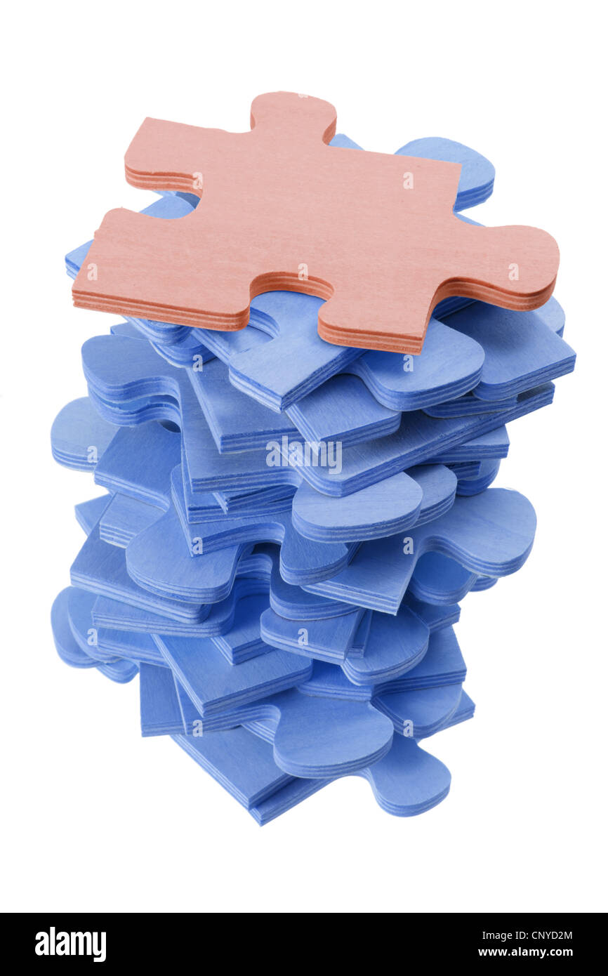 Stack of Jigsaw Puzzle Pieces Stock Photo Alamy