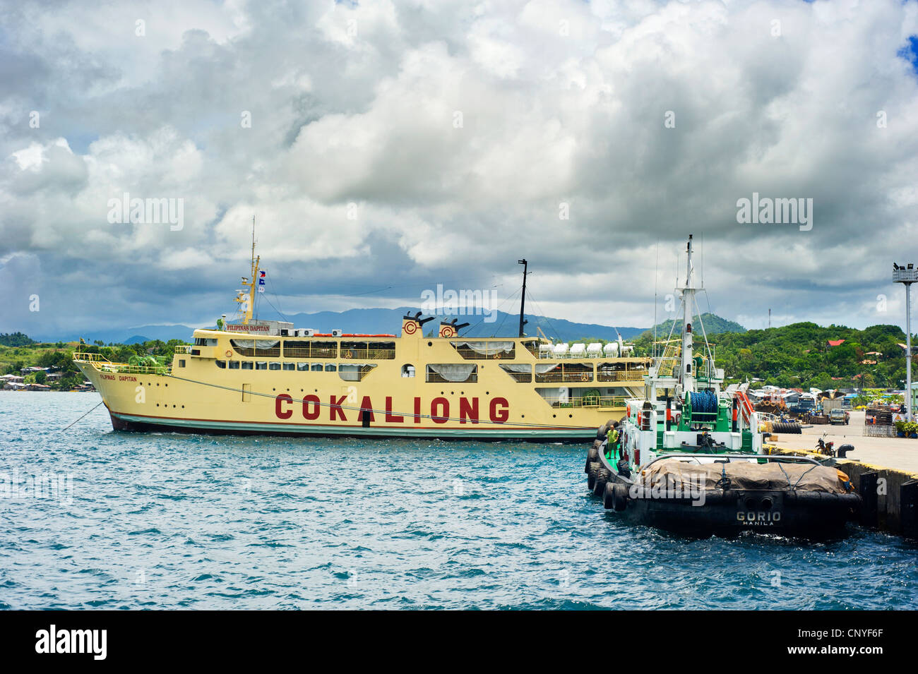 Seaport in Surigao, Philippines. Stock Photo