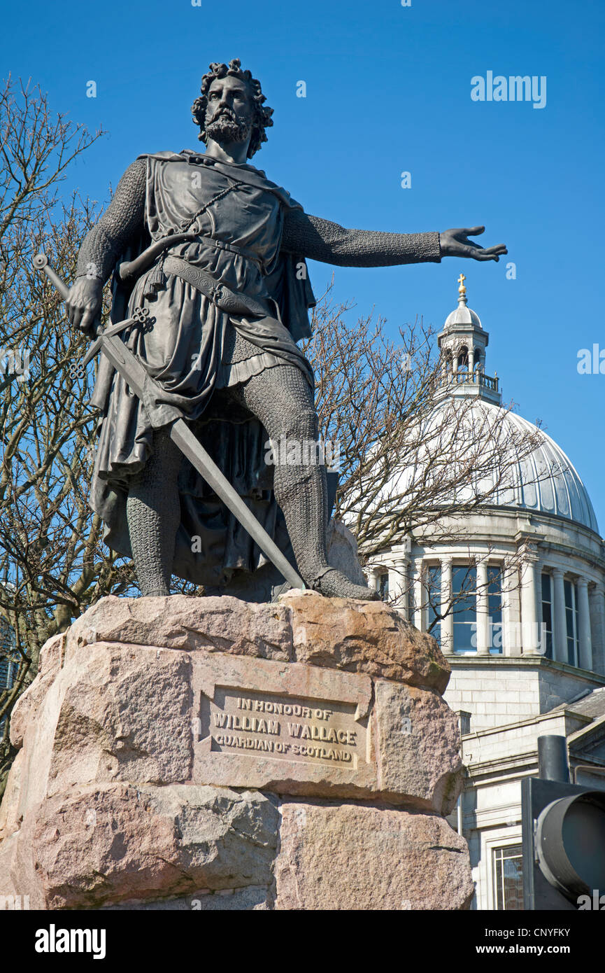William Wallace statue in Union Gardens Aberdeen SCO 8157 Stock Photo