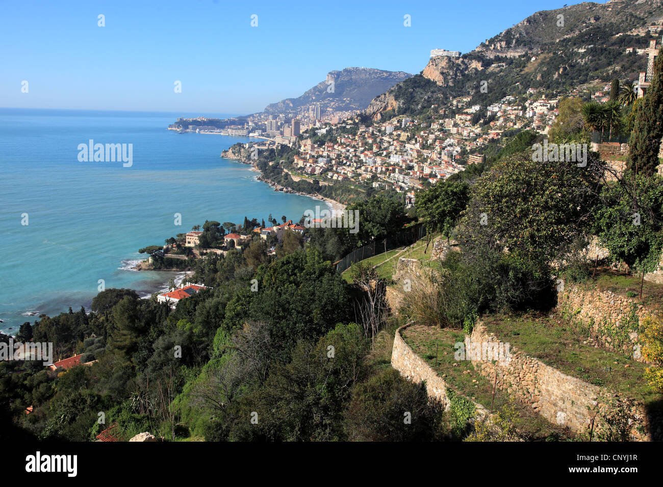 Coastline of Roquebrune Cap Martin Stock Photo - Alamy