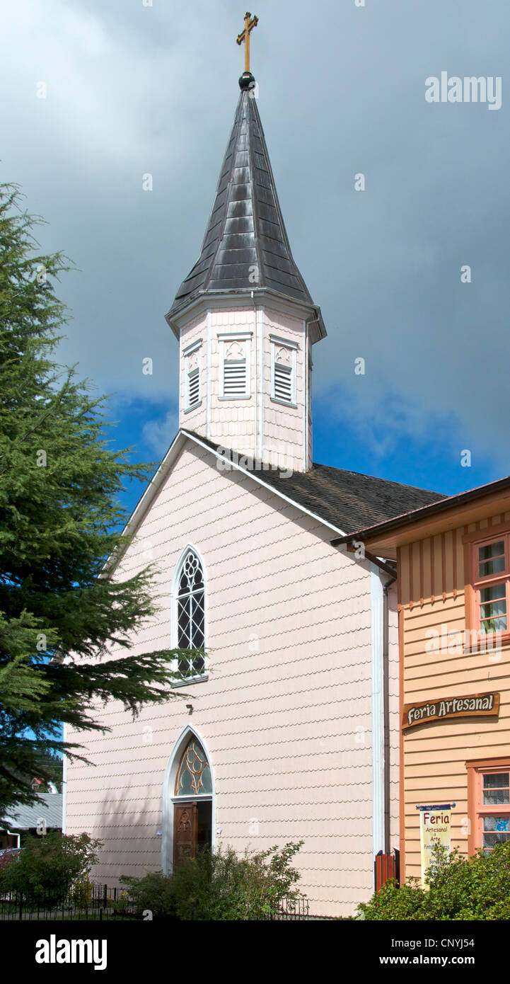 Catholic church Frutillar Lake District Chile Stock Photo