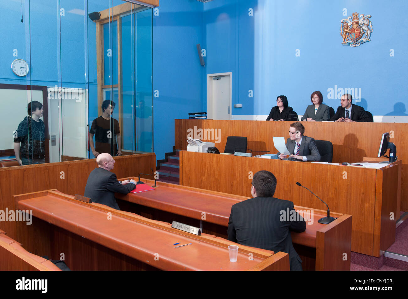 Magistrates' sitting on the Bench Stock Photo