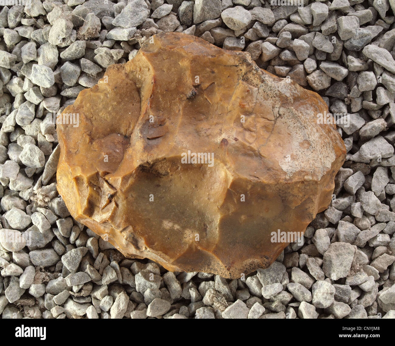 Palaeolithic hand axe Stock Photo